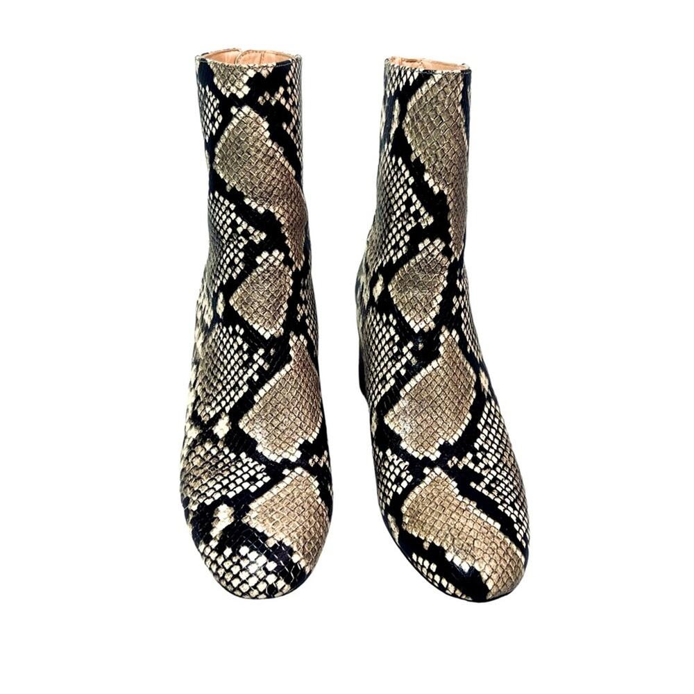 J. Crew Snakeprint Maya Boot with Stacked Heel 8.5 - image 3